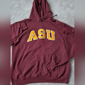 Maroon ASU Hoodie with Yellow Letters